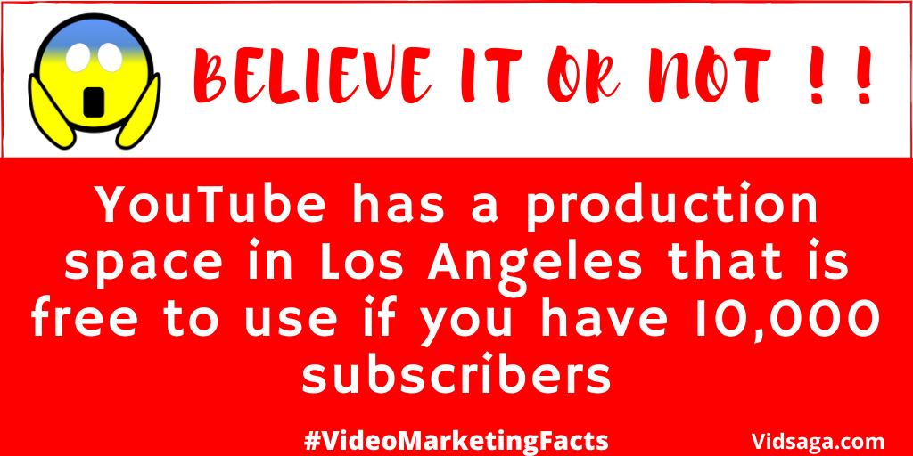 youtube production space in los angeles for 10000 subscribers